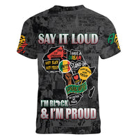 Personalized I'm Black and I'm Proud African Women V Neck T Shirt - Wonder Print Shop