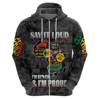Personalized I'm Black and I'm Proud African Zip Hoodie - Wonder Print Shop