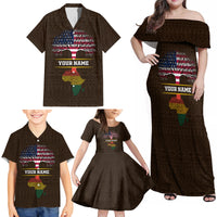 Personalized African Root Family Matching Off Shoulder Maxi Dress and Hawaiian Shirt - Wonder Print Shop