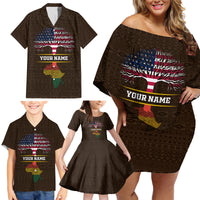 Personalized African Root Family Matching Off Shoulder Short Dress and Hawaiian Shirt - Wonder Print Shop