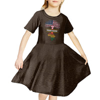 Personalized African Root Kid Short Sleeve Dress - Wonder Print Shop
