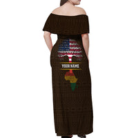 Personalized African Root Off Shoulder Maxi Dress - Wonder Print Shop