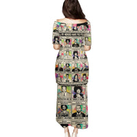 Multi Color Adinkra Symbols Family Matching Puletasi Dress and Hawaiian Shirt African Adrinkra - Wonder Print Shop