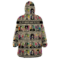 Multi Color Adinkra Symbols Wearable Blanket Hoodie African Adrinkra - Wonder Print Shop