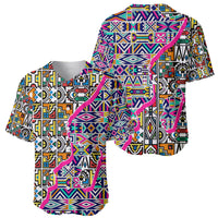 African Ndebele Pattern Baseball Jersey - Wonder Print Shop