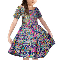 African Ndebele Pattern Family Matching Mermaid Dress and Hawaiian Shirt - Wonder Print Shop