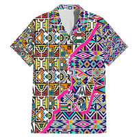 African Ndebele Pattern Family Matching Mermaid Dress and Hawaiian Shirt - Wonder Print Shop