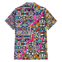 African Ndebele Pattern Family Matching Tank Maxi Dress and Hawaiian Shirt - Wonder Print Shop