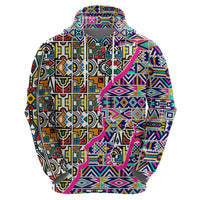 African Ndebele Pattern Hoodie - Wonder Print Shop
