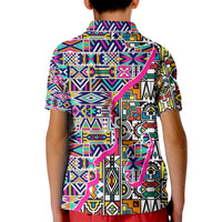 African Ndebele Pattern Kid Polo Shirt - Wonder Print Shop