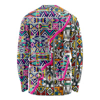 African Ndebele Pattern Long Sleeve Shirt - Wonder Print Shop