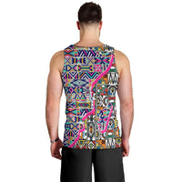 African Ndebele Pattern Men Tank Top - Wonder Print Shop