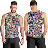 African Ndebele Pattern Men Tank Top - Wonder Print Shop