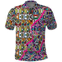 African Ndebele Pattern Polo Shirt - Wonder Print Shop