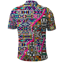 African Ndebele Pattern Polo Shirt - Wonder Print Shop