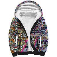 African Ndebele Pattern Sherpa Hoodie - Wonder Print Shop