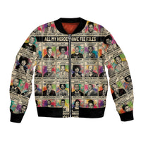 All My Heroes Have FBI Files Bomber Jacket Civil Rights Leaders - Wonder Print Shop