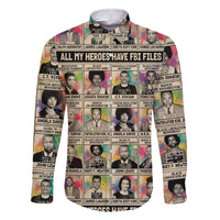 All My Heroes Have FBI Files Family Matching Off Shoulder Short Dress and Hawaiian Shirt Civil Rights Leaders - Wonder Print Shop