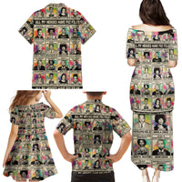 All My Heroes Have FBI Files Family Matching Puletasi Dress and Hawaiian Shirt Civil Rights Leaders - Wonder Print Shop
