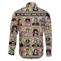 All My Heroes Have FBI Files Family Matching Short Sleeve Bodycon Dress and Hawaiian Shirt Civil Rights Leaders - Wonder Print Shop