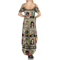 All My Heroes Have FBI Files Summer Maxi Dress Civil Rights Leaders - Wonder Print Shop