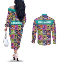 african-women-inventors-couples-matching-off-the-shoulder-long-sleeve-dress-and-long-sleeve-button-shirts-without-black-women-these-things-would-not-exist