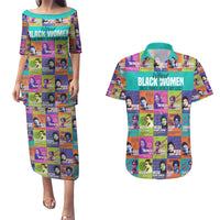 African Women Inventors Couples Matching Puletasi Dress and Hawaiian Shirt Without Black Women These Things Would Not Exist - Wonder Print Shop
