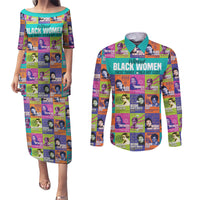 African Women Inventors Couples Matching Puletasi Dress and Long Sleeve Button Shirts Without Black Women These Things Would Not Exist - Wonder Print Shop