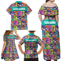 African Women Inventors Family Matching Off Shoulder Maxi Dress and Hawaiian Shirt Without Black Women These Things Would Not Exist - Wonder Print Shop