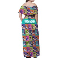 African Women Inventors Family Matching Off Shoulder Maxi Dress and Hawaiian Shirt Without Black Women These Things Would Not Exist - Wonder Print Shop