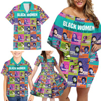 African Women Inventors Family Matching Off Shoulder Short Dress and Hawaiian Shirt Without Black Women These Things Would Not Exist - Wonder Print Shop