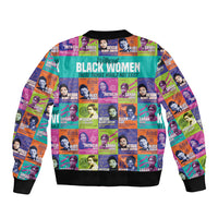 African Women Inventors Sleeve Zip Bomber Jacket Without Black Women These Things Would Not Exist - Wonder Print Shop