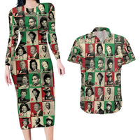 A To Z Of Black Heroes Couples Matching Long Sleeve Bodycon Dress and Hawaiian Shirt Civil Rights Leaders - Wonder Print Shop