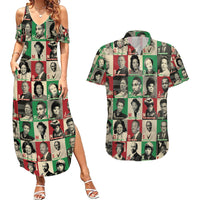 A To Z Of Black Heroes Couples Matching Summer Maxi Dress and Hawaiian Shirt Civil Rights Leaders - Wonder Print Shop