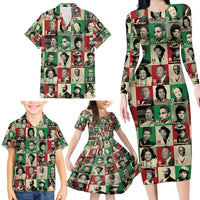 A To Z Of Black Heroes Family Matching Long Sleeve Bodycon Dress and Hawaiian Shirt Civil Rights Leaders - Wonder Print Shop