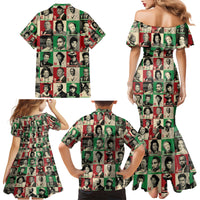 A To Z Of Black Heroes Family Matching Mermaid Dress and Hawaiian Shirt Civil Rights Leaders - Wonder Print Shop