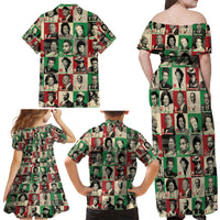 A To Z Of Black Heroes Family Matching Off Shoulder Maxi Dress and Hawaiian Shirt Civil Rights Leaders - Wonder Print Shop