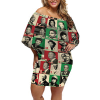 A To Z Of Black Heroes Off Shoulder Short Dress Civil Rights Leaders - Wonder Print Shop