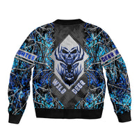Wild Deer Hunting Bomber Jacket Skull Blue Art - Wonder Print Shop