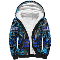 Wild Deer Hunting Sherpa Hoodie Skull Blue Art - Wonder Print Shop