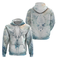Thanks Deer For Life Hoodie White Deer Watercolor Painting - Wonder Print Shop