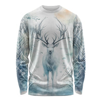 Thanks Deer For Life Long Sleeve Shirt White Deer Watercolor Painting - Wonder Print Shop