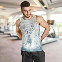 Thanks Deer For Life Men Tank Top White Deer Watercolor Painting - Wonder Print Shop