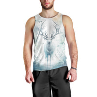 Thanks Deer For Life Men Tank Top White Deer Watercolor Painting - Wonder Print Shop