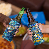 Anguilla 4 in 1 Can Cooler Tumbler Sea Turtle Tropical Pattern