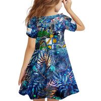 Anguilla Kid Short Sleeve Dress - Wonder Print Shop