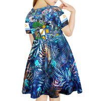 Anguilla Kid Short Sleeve Dress - Wonder Print Shop