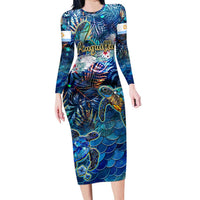 Anguilla Long Sleeve Bodycon Dress - Wonder Print Shop