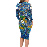 Anguilla Long Sleeve Bodycon Dress - Wonder Print Shop
