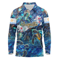 Anguilla Long Sleeve Polo Shirt - Wonder Print Shop